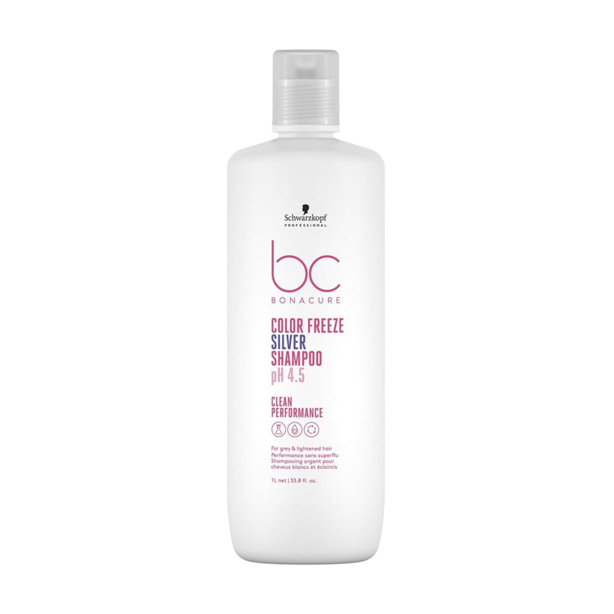 Шампунь Schwarzkopf Professional BC Bonacure Color Freeze Silver Shampoo pH 4.5 для сивого та освітленого волосся, 1 л